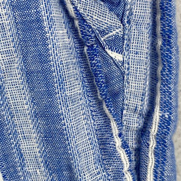 TOMMY BAHAMA Pants Womens S Santiago Striped Linen Blend Lounge Drawstring Blue - Picture 6 of 12